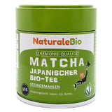 Polvere di Tè Matcha Grado Cerimoniale Naturalebio Tè verde originale dal Giappone. Polvere di tè verde matcha di grado cerimoniale prodotta a Uji, Kyoto. Ideale per bere, cucinare e bere latte. Scatola da 30 gr.