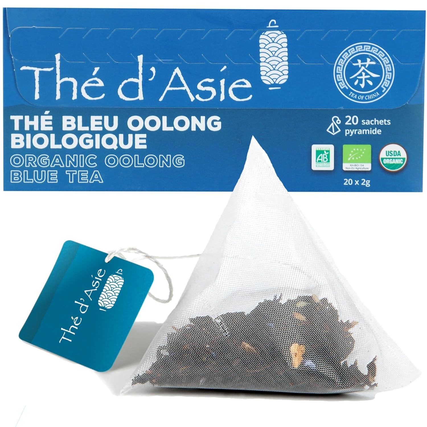 Khla - Tè Oolong Bio 100 G - Tè Blu - Tè Sfuso Naturale - Tè Asiatico Biologico - Sfuso e Tagliato - Tè alle Erbe e Infuso - Dalla Cina