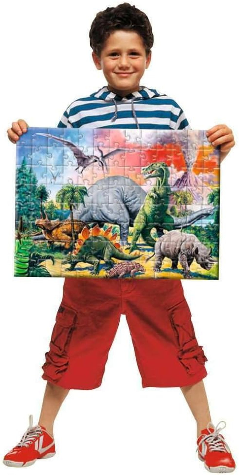 Puzzle per bambini Ravensburger - 10957 Tra i dinosauri - Puzzle Dino per bambini dai 6 anni in su, con 100 pezzi in formato XXL Puzzle Naty Shop