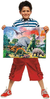 Puzzle per bambini Ravensburger - 10957 Tra i dinosauri - Puzzle Dino per bambini dai 6 anni in su, con 100 pezzi in formato XXL Puzzle Naty Shop