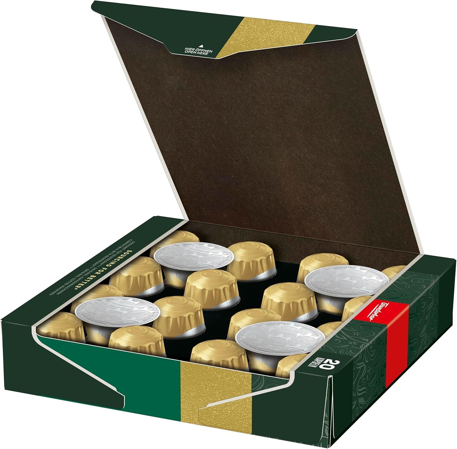 Jacobs Kaffeekapseln Krönung Crema, Intensität 6/12, 10 x 20 Getränke, Compatibile Nespresso* Kaffee Kapseln, 200 Kapseln