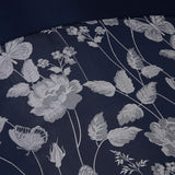 Piumino Butterfly Meadow per letto super king size, 100% poliestere, piumini e trapunte blu navy Naty Shop