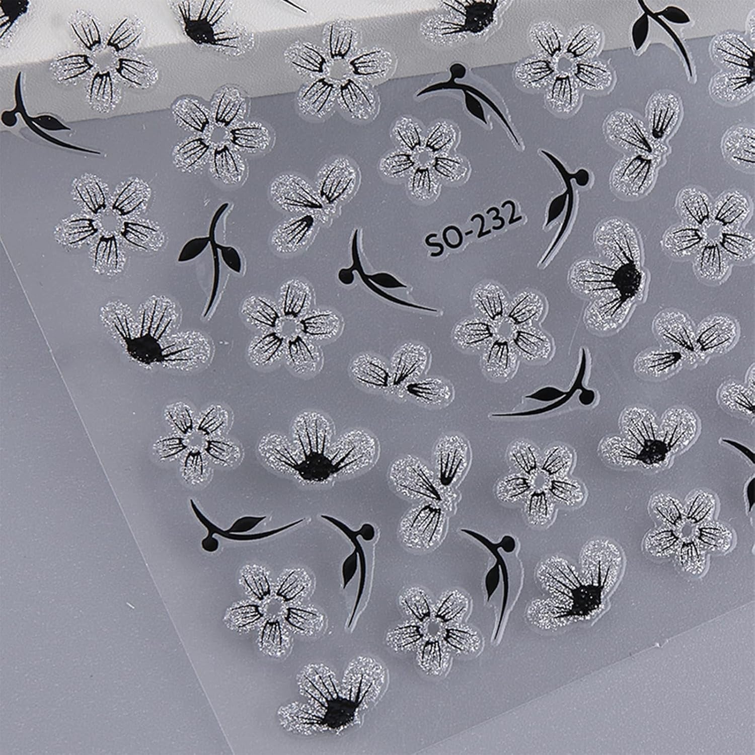 JMEOWIO 6 Blatt 3D Nagelsticker Blumen Nail Art Sticker Selbstklebend Nagelaufkleber 5D Stereoscopico Frühling Sommer Blumen Dekoration Nageldesign Zubehör