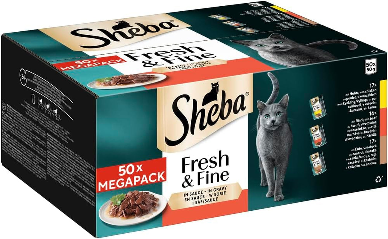 Sheba CATCARE Pouch Wet Fresh & FINE (carne) Bocconcini IN Salsa Adult 50G Multipack Standard