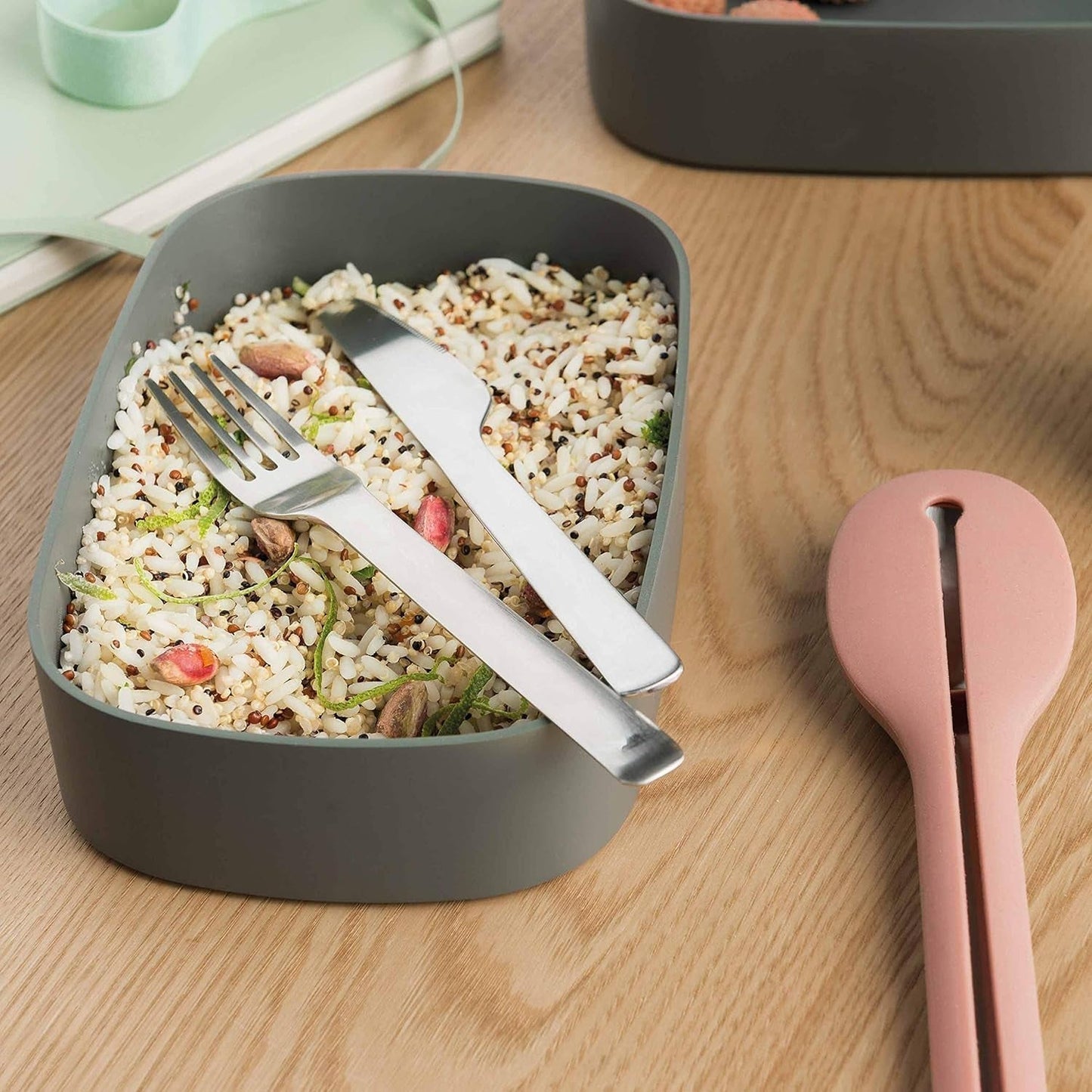 Bento box doppio BergHoff - Leo (set di contenitori per il pranzo 19x12,5x9 cm, due contenitori, resistente al microonde, chiusura ermetica, lavabile in lavastoviglie, ideale per snack/snack/insalata) 3950126 Contenitori per alimenti Naty Shop