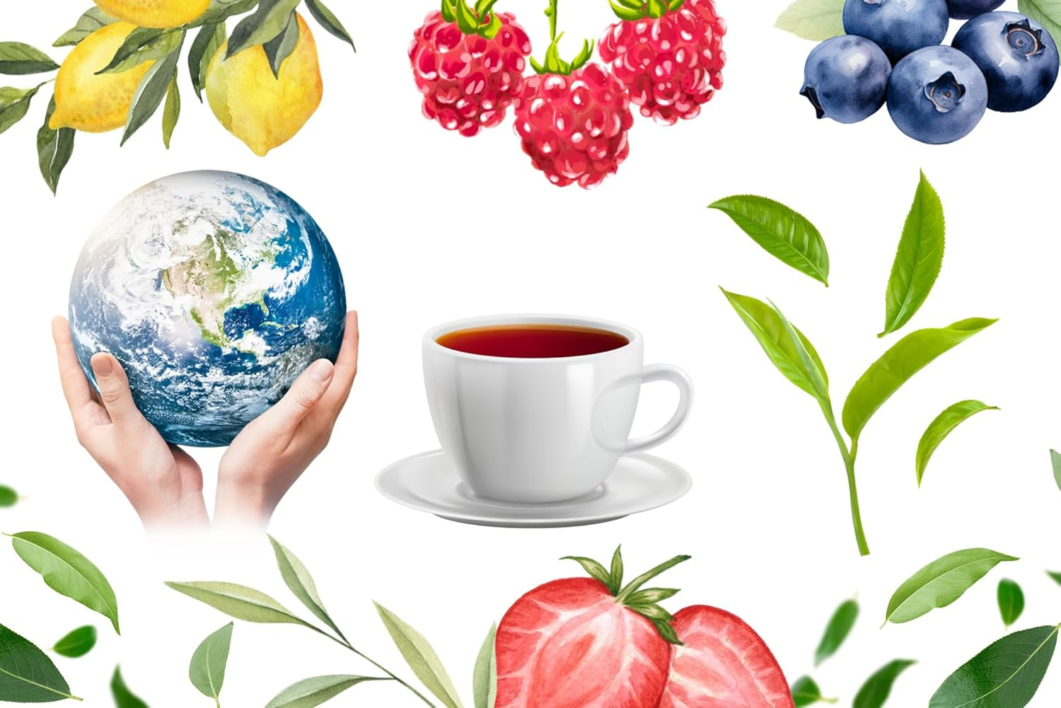 Babcia Jagoda - Tè alla frutta "Fruchtige Verführung" - 20 bustine di tè - Con ibisco, mela, aronia, mora, rosa canina, scorza d'arancia - Sapore intenso di frutta, senza caffeina, vegano, naturale, Cay - 40G