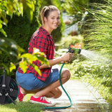 Avvolgitubo Relaxdays, per tubo da 30 m 1/2", acciaio, plastica, portagomma, HL: 38 x 42 x 31 cm, nero/grigio