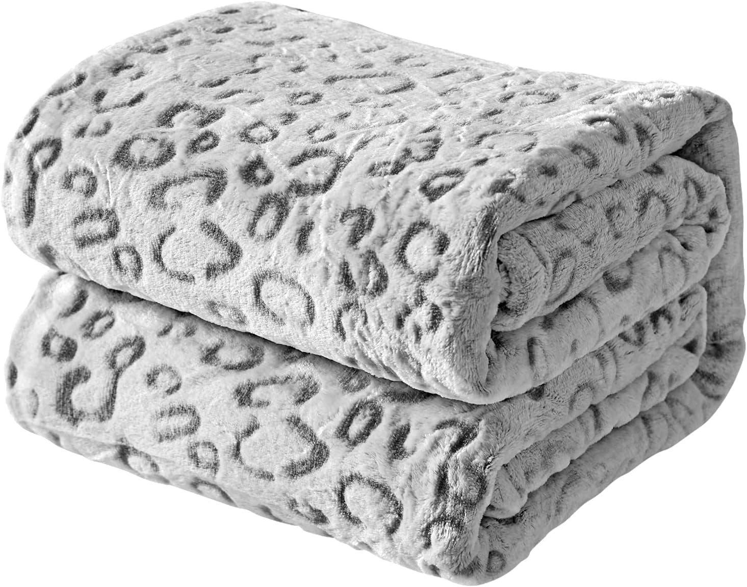 FY FIBER HOUSE plaid in pile di flanella, coperta in microfibra con stampa ghepardo 3D, 228 X 274 cm, viola Trapunte e trapunte Naty Shop Grigio, motivo leopardato 40 "X50"
