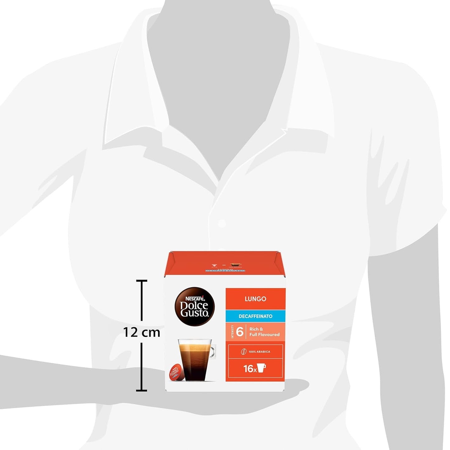 Capsule di caffè NESCAFÉ DOLCE GUSTO Lungo Decaffeinato Confezione da 3 (3 x 16 capsule)