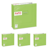 , Tovaglioli di carta usa e getta, Ideale per pranzi informali e buffet, Confezione da 50 tovaglioli, Formato 33X33, 4 pieghe, 2 veli, Colore verde mela, Carta di pura cellulosa 100%, FSC
