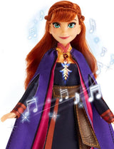 Disney Frozen 2 Frozen Anna Music, bambola cantante in vestito viola, giocattolo da 3 anni in su, 57237830, multicolore