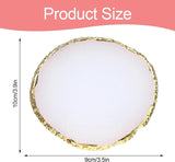 Harz Nail Art Palette, Maniküre Gemalt Palette, Goldener Rand Nagelleck Palette, Nail Art Make up Palette Display Fach Nagel DIY Zubehör (Bianco)