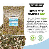 Organic Omega Seed Mix 3 kg (miscela di semi di zucca, girasole e lino), una miscela di 3 semi oleosi interi crudi, ricchi di proteine, fibre e acidi grassi omega-3
