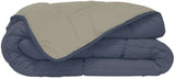Poyet Motte Trapunta lavabile con fodera fissa - 140X200 Cm - Blu petrolio/beige mastice Trapunte e trapunte Naty Shop Grigio 140 X 200 Cm