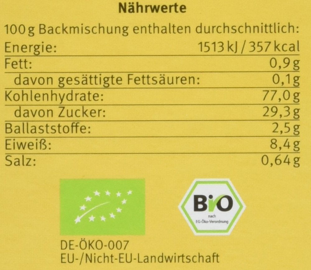 Demeter Bauck Hof Bio Dinkel Wafflen, 200 G Miscela per cuocere e cuocere Naty Shop