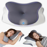Cuscino Per Il Collo Cuscino Ortopedico Per La Testa Cuscino In Memory Foam Cuscino Per Impatto Laterale - Design ergonomico Forma Cava Per Impatto Laterale, Dorsale E Addominale Cuscini Ortopedici Cervicali Grigio Chiaro Naty Shop Grigio Scuro 66X40X14Cm