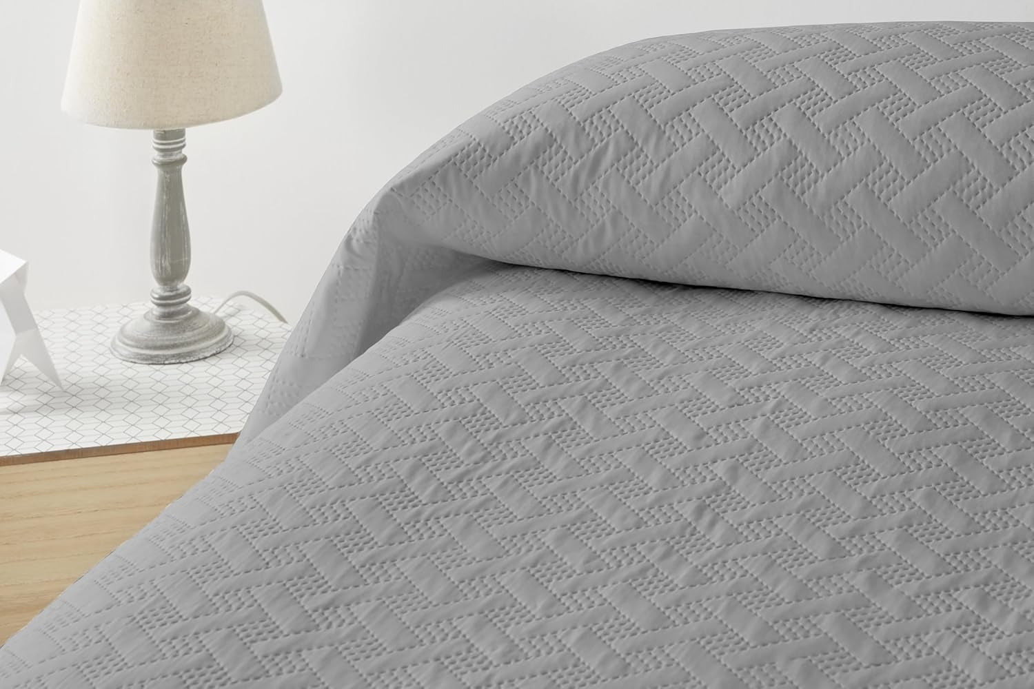 LISO - Copriletto per 105 cm - Copriletto Bouti - Primavera ed Estate - 200X260 cm - Letti e coperte rosa Besuche den Degrees home-Store Letto grigio 180 cm