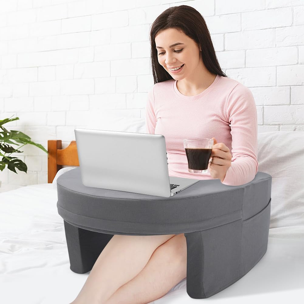 Cuscino da lettura per letto e divano, Cuscino da gioco, Cuscino da gioco per laptop, Cuscino da gioco con braccioli e tasca laterale, per adulti che giocano, leggono, guardano la TV, giocano sul divano