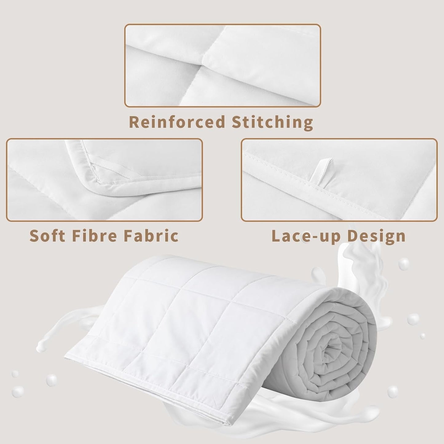 Trapunta estiva 155X220 Trapunta estiva leggera Trapunte 90 GSM Trapunta 155X220Cm Trapunta sottile Utilizzabile senza fodera Trapunta rinfrescante Morbida Accogliente Bianca Trapunte e Trapunte Naty Shop