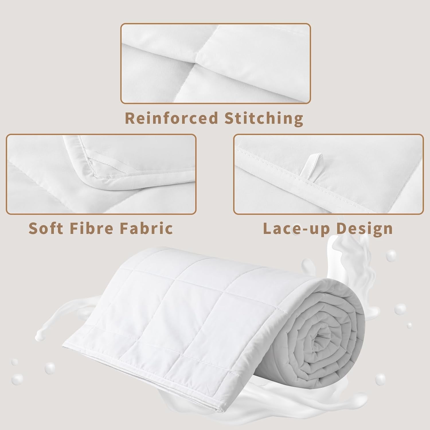 Trapunta estiva 155X220 Trapunta estiva leggera Trapunte 90 GSM Trapunta 155X220Cm Trapunta sottile Utilizzabile senza fodera Trapunta rinfrescante Morbida Accogliente Bianca Trapunte e Trapunte Naty Shop