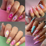 Set di adesivi per unghie per design unico, 4 accessori per nail art colorati, perfetti per gel 3D e strisce di gel UV