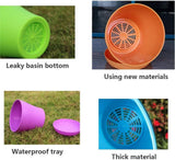 Vasi da fiori grandi in plastica da 20 cm con piattini, vasi da fiori bianchi autoirriganti con piattini, vasi per piantine in plastica, vasi ispessiti per piantagioni interne ed esterne (6 pezzi)
