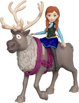 Mattel DISNEY La Regina dei Ghiacci Anna e Sven, bambola e animaletto, ispirata ai personaggi animati, arti mobili, gonna e mantello staccabili, per bambini dai 3 anni in su, HLX03 Naty Shop Dolls