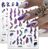 Adesivi per unghie in marmo 6 colori adesivi autoadesivi argento bronzer adesivi per unghie in marmo sbocciato Adesivi per unghie in marmo 3D accessori di design adesivi per nail art set di adesivi per unghie lamina per unghie