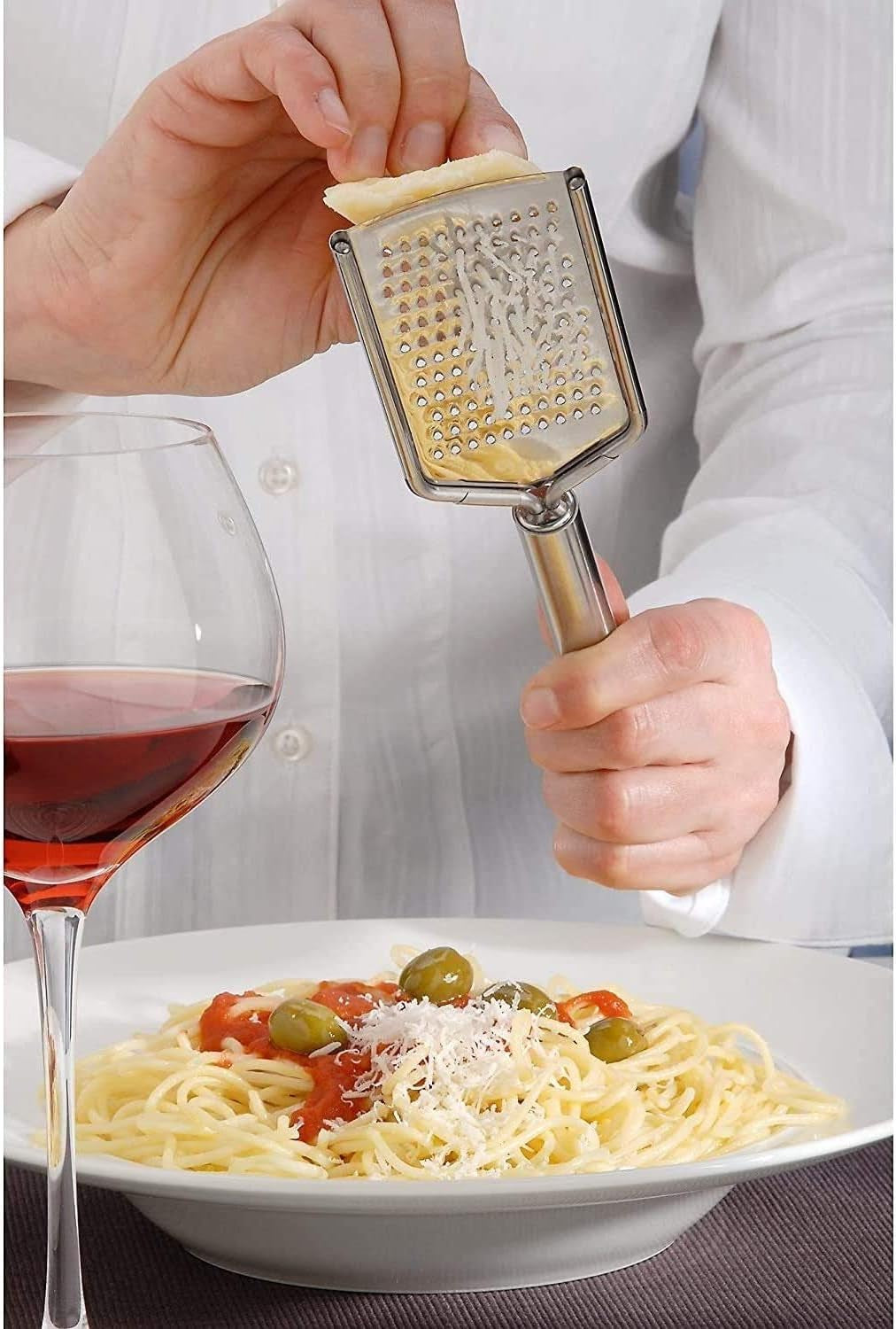Grattugia WMF Profi plus in acciaio inox 25 cm, superficie di rasatura fine Pelapatate Naty Shop