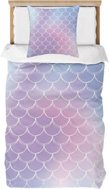 Biancheria da letto per bambini, Unicorn Soft, microfibra Biancheria da letto - bambini Naty Shop Sirena scaglie 135X200 Cm
