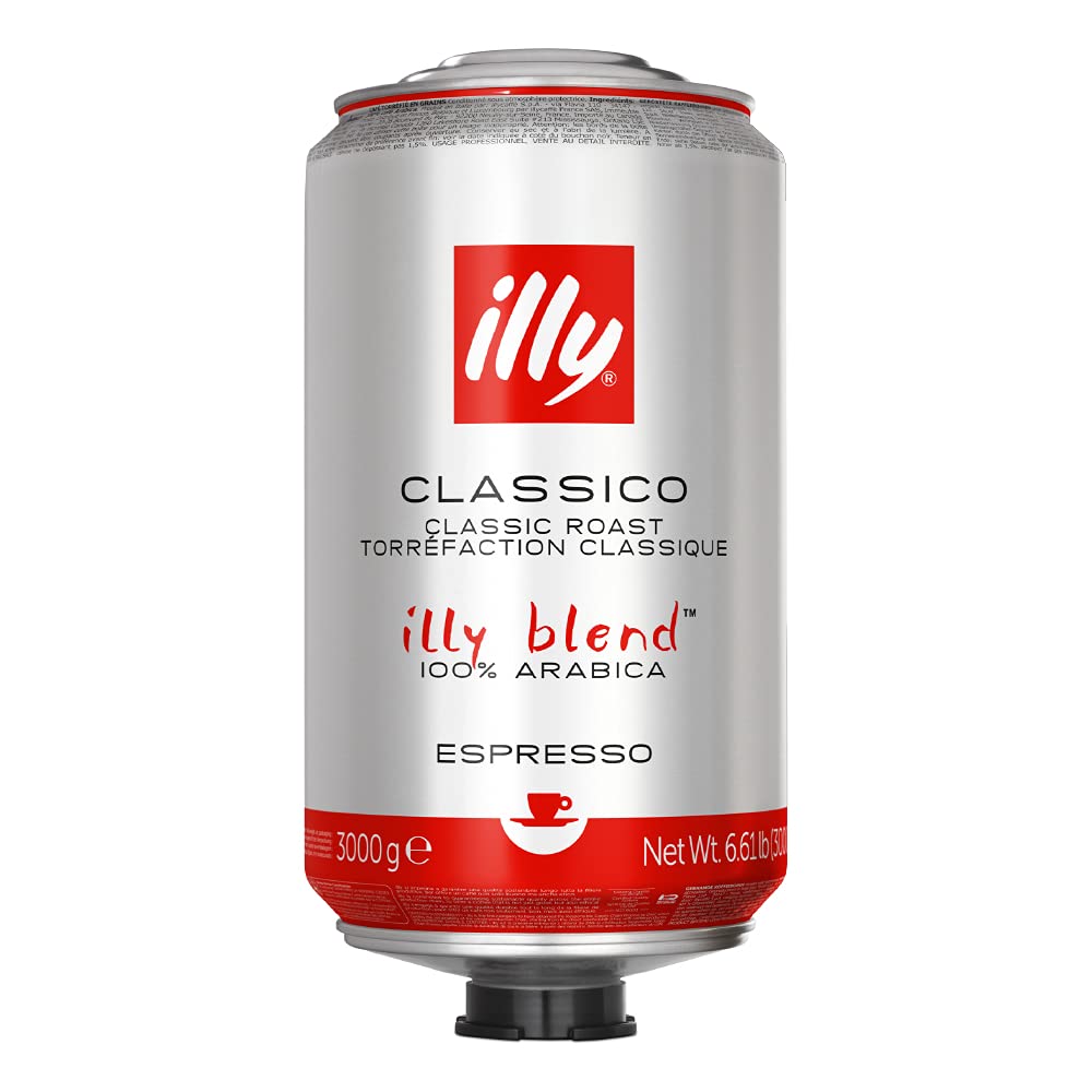 Caffè in grani Illy tostato normalmente, cartone da 3 kg