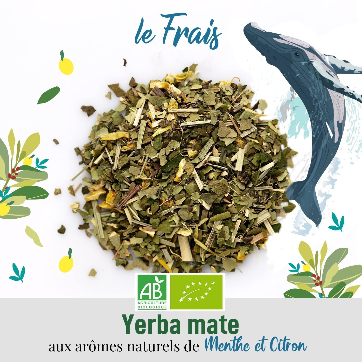 ORIGEENS BIO YERBA MATE CON MENTA E LIMONE 200 G - Freschezza I Bio Yerba Mate non torrefatto, foglie, senza steli e polvere
