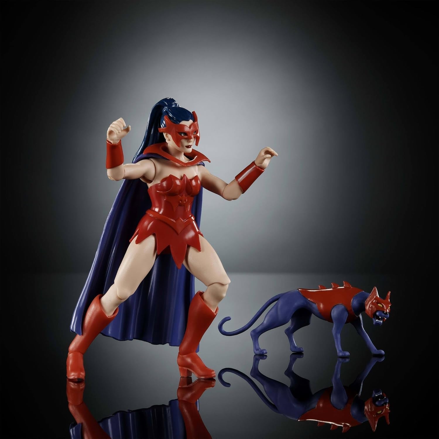 Action figure Catra di Masters of the Universe Origins dalla collezione Cartoon, ca. Serie TV anni '80, eroina, principessa del potere, alta 14 cm, design dettagliato e accessorio per gatti, action figure JBM84 Naty Shop