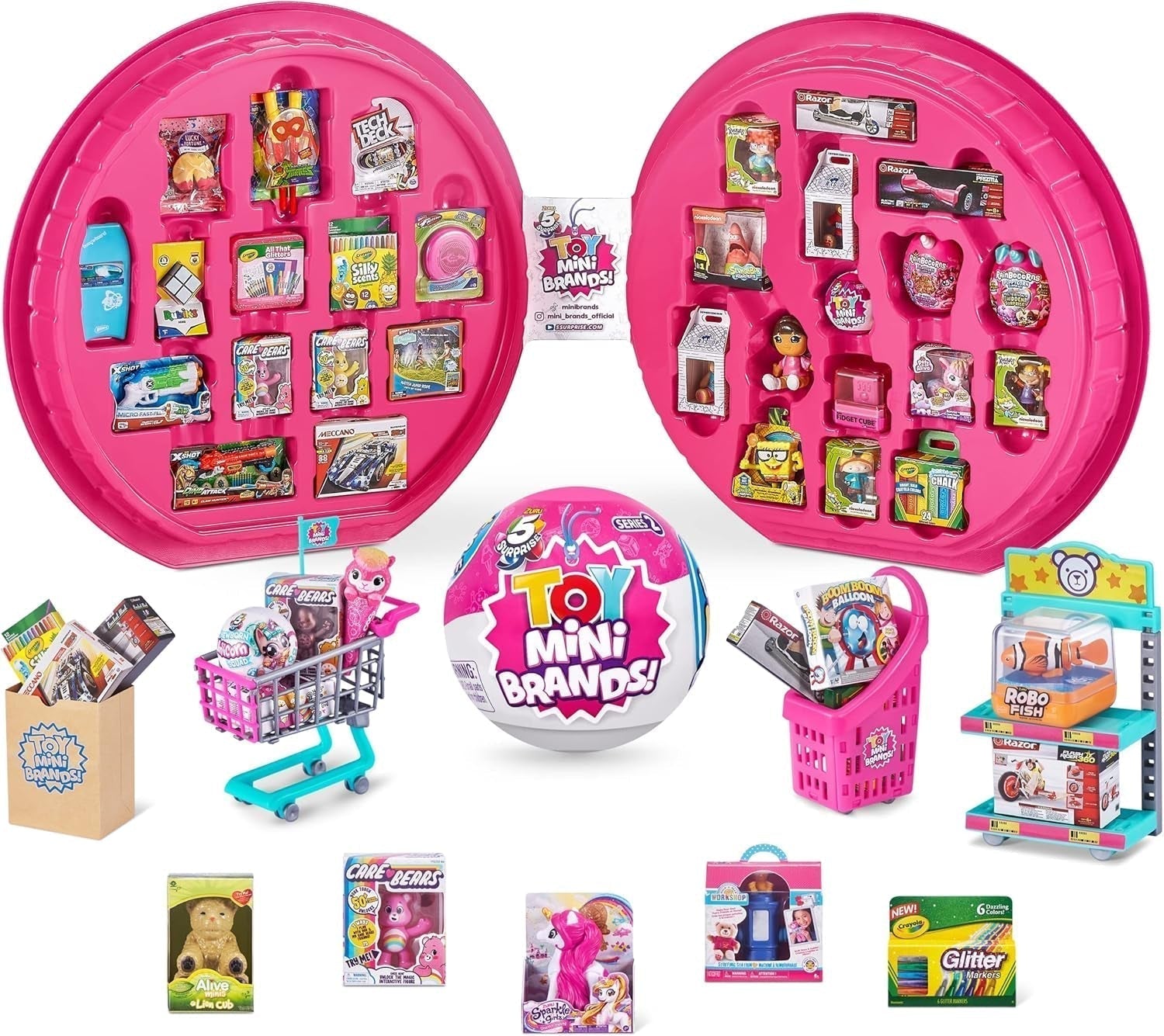 Cartella da collezione con 5 mini marche di giocattoli a sorpresa Serie 2 e 3 capsule a sorpresa di ZURU Action figures Naty Shop