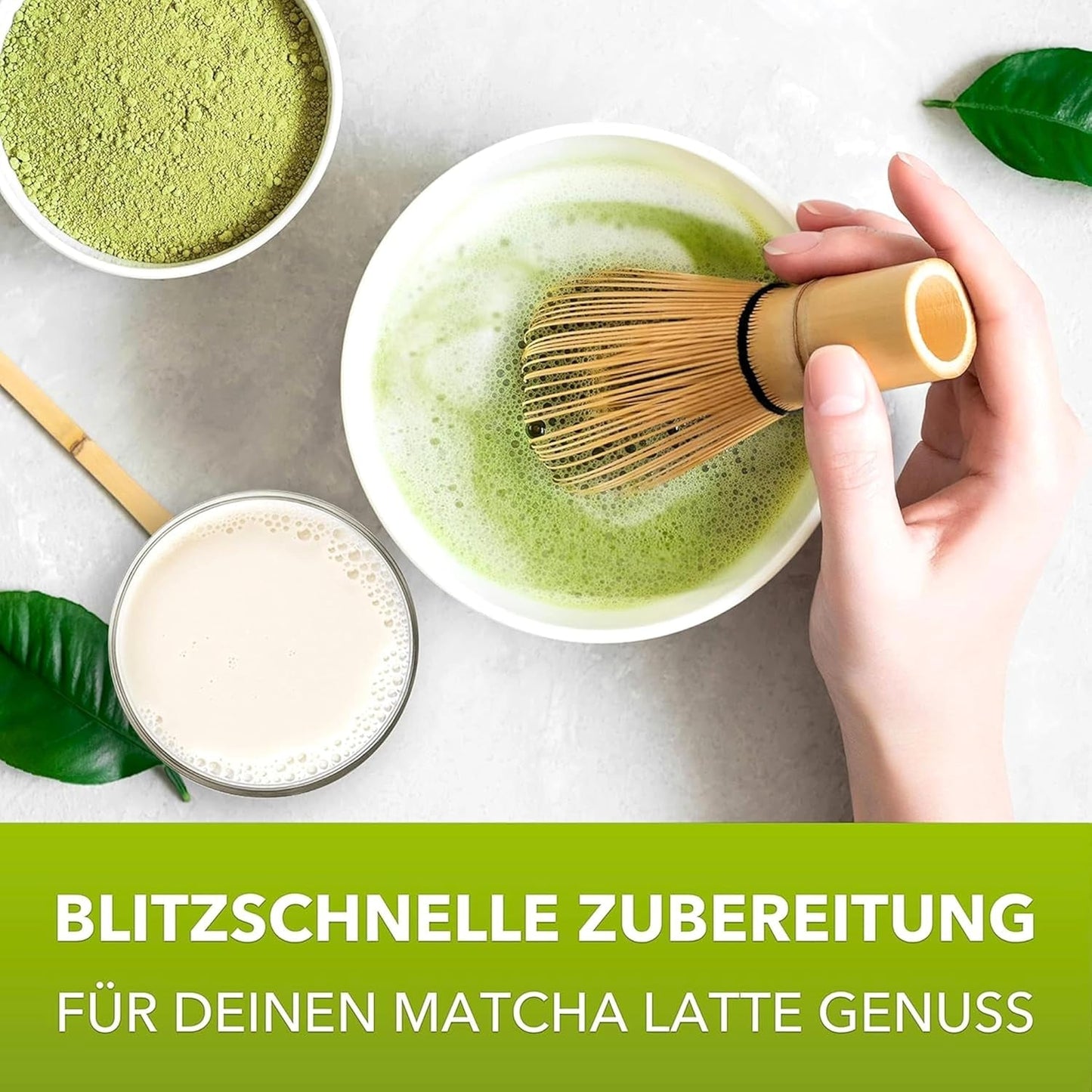Matchamagic - Matcha latte in polvere biologico dal Giappone con zucchero di fiori di cocco per un tè delizioso