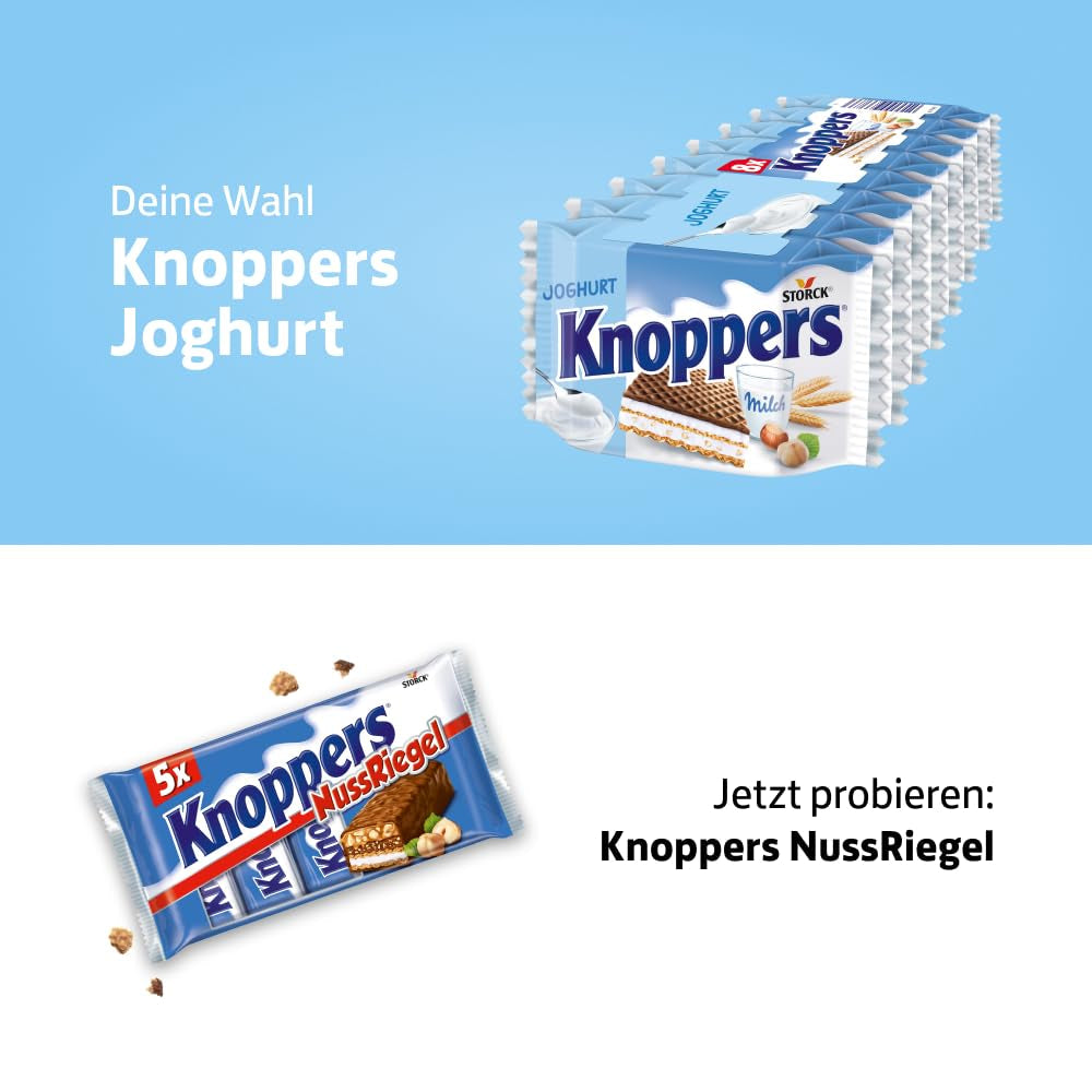 Yogurt – 4 x 200 g – Fette di wafer ripiene di crema allo yogurt e torrone, nocciole e cacao