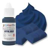 Sugarflair Colourflex Colorante alimentare a base di olio, Blu reale, Colorante alimentare liquido altamente concentrato, Colorante alimentare per crema al burro, cioccolato, pasta, fondente, glassa e altro - 15 ml