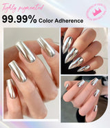 BISHENGYF Polvere per unghie cromata argento – Metal Holo Chromfarbener Nagelpuder, 1G Cromepulver Nägel Glitzer Glänzende Silver Nagelpulver Spiegeleffekt Pigment Nagelkunst, Diy-Design-Dekor Frauen Geschenk