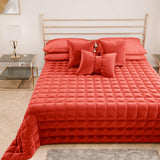 PETTI Artigiani Italiani - Trapunta Letto Singolo, Trapunta Double Face, Trapunta Primaverile, Blu Notte, Bianco, 100% Made in Italy Trapunte e Trapunte Naty Shop Rosso 160 X 190 Cm