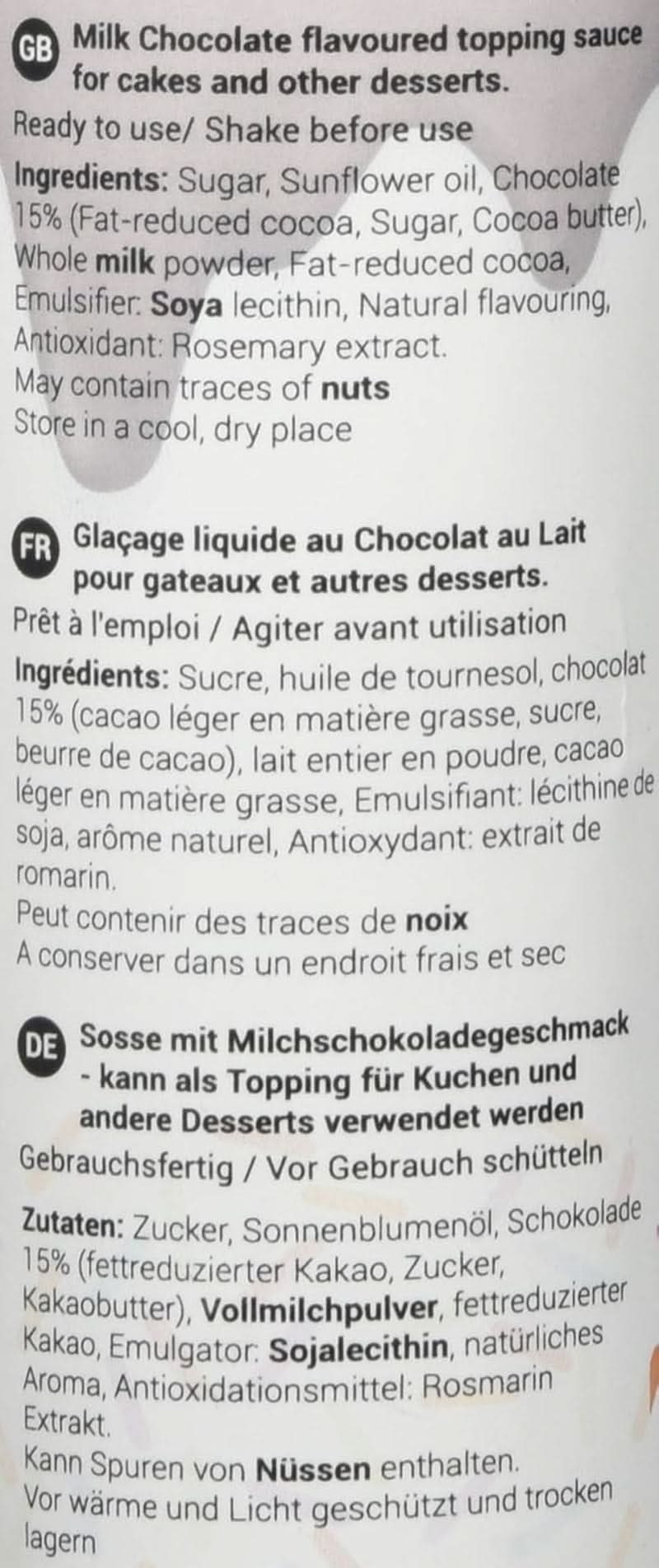 Salsa al gusto di cioccolato al latte, Glasse da 150 grammi e Decor Naty Shop