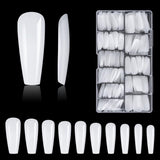 Tipi di unghie, 500 punte per unghie finte acriliche artificiali con scatola di immagazzinaggio per saloni di bellezza e nail art fai da te per la casa, 10 dimensioni