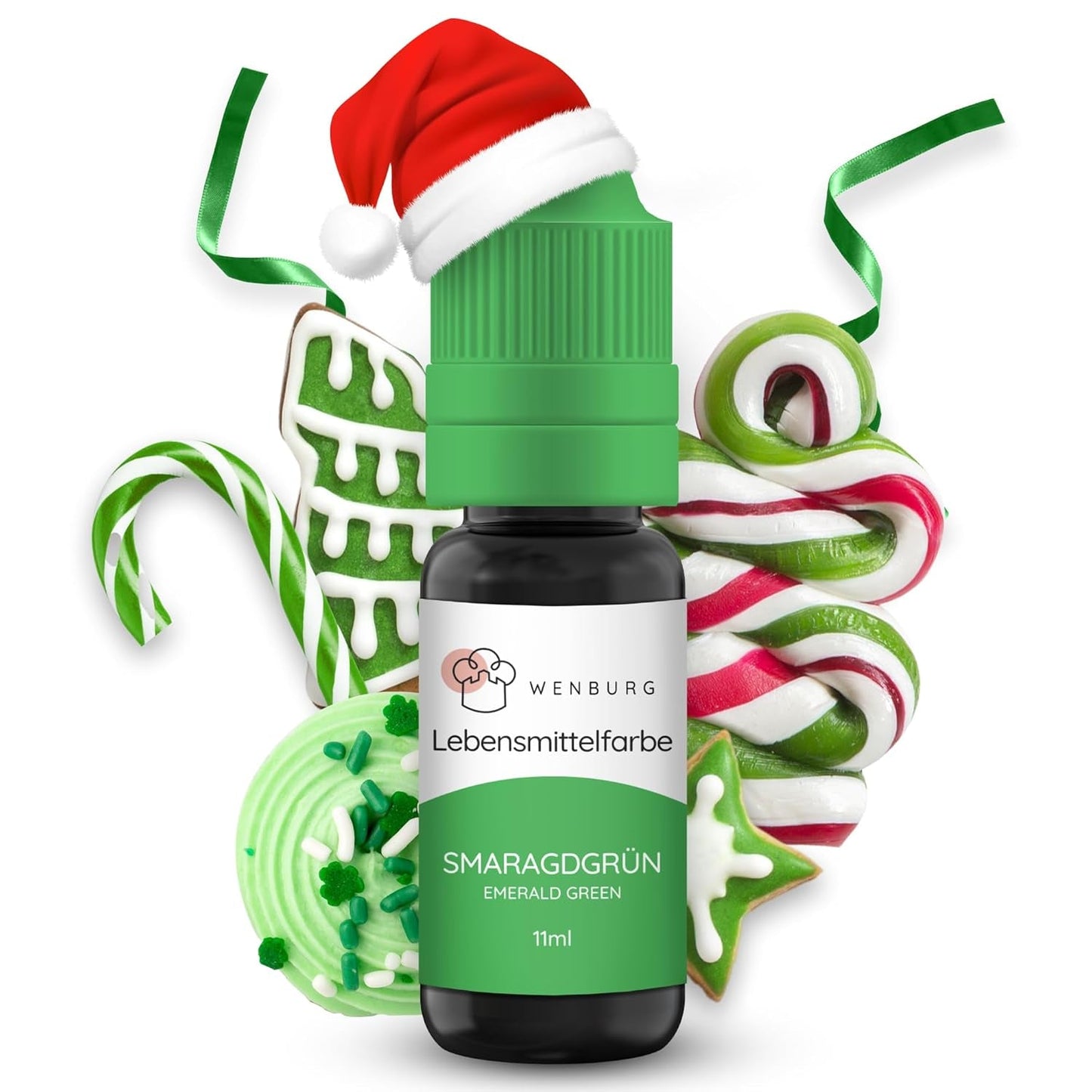 Colorante alimentare Wenburg, glitter, 11 ml, concentrato, prodotto in UE, liquido. Per colorare impasti, bevande, aromi, slime - colorante alimentare glitter oro - colorante torta oro - glitter oro