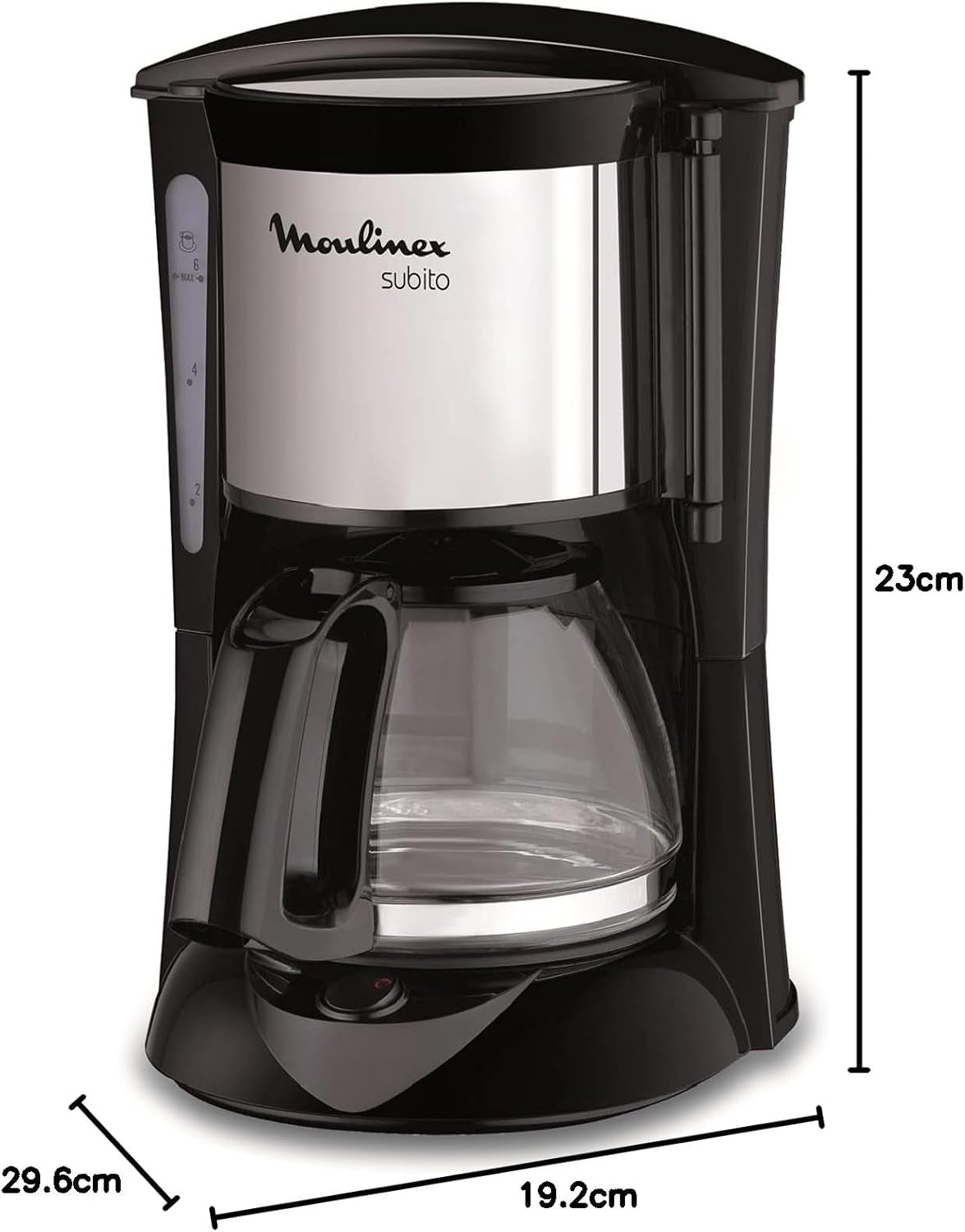 FG150813 Caffettiera Subito, 6 tazze, Nero/Acciaio inox