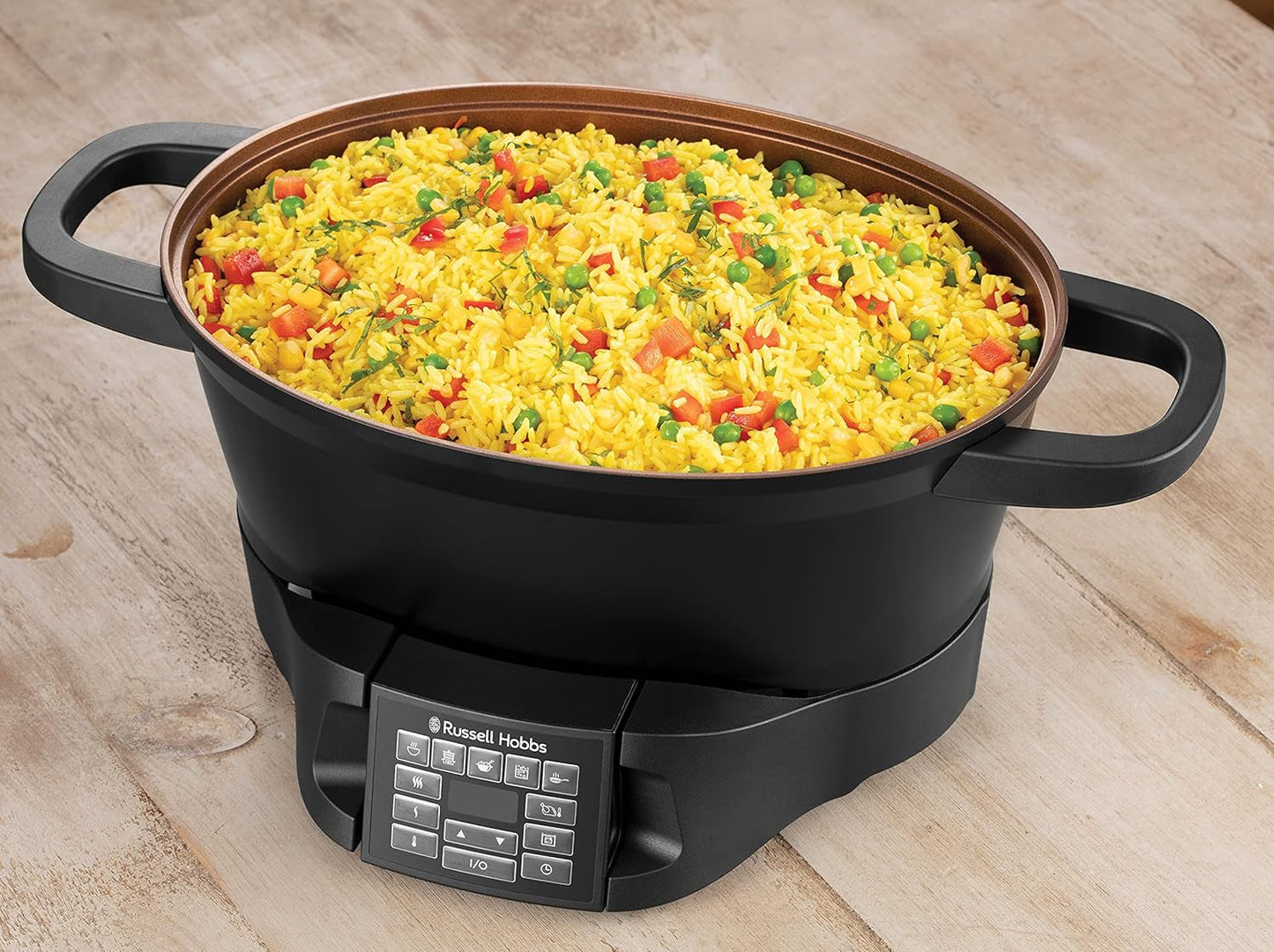 Multicooker Russell Hobbs 6,5L, display digitale, 8 funzioni di cottura Slow Cooker Naty Shop