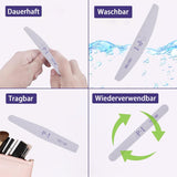 Set di 3 lime per unghie, lime per unghie per unghie in gel, accessori per unghie in gel resistenti all'usura e lavabili, lime per unghie professionali 100/180 con 3 forme, bianco