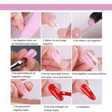 Set di 120 forme doppie per unghie, modelli per estensione unghie con pennello rosa a doppia punta, clip per punta delle unghie, separatore per dita in spugna e lima per unghie per unghie Polygel