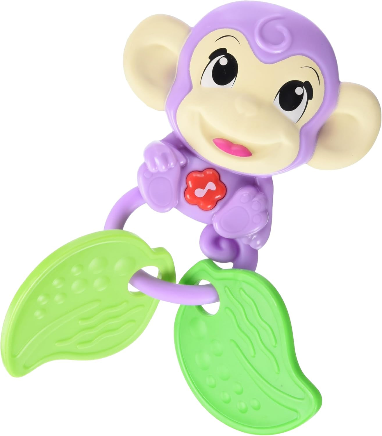 Simba 104010192 - Sonaglio musicale scimmia ABC, 2 elementi sensoriali, con funzione musicale, 17 cm, giocattolo per bambini, a partire da 6 mesi Jucarii Bebe Naty Shop Titolo predefinito