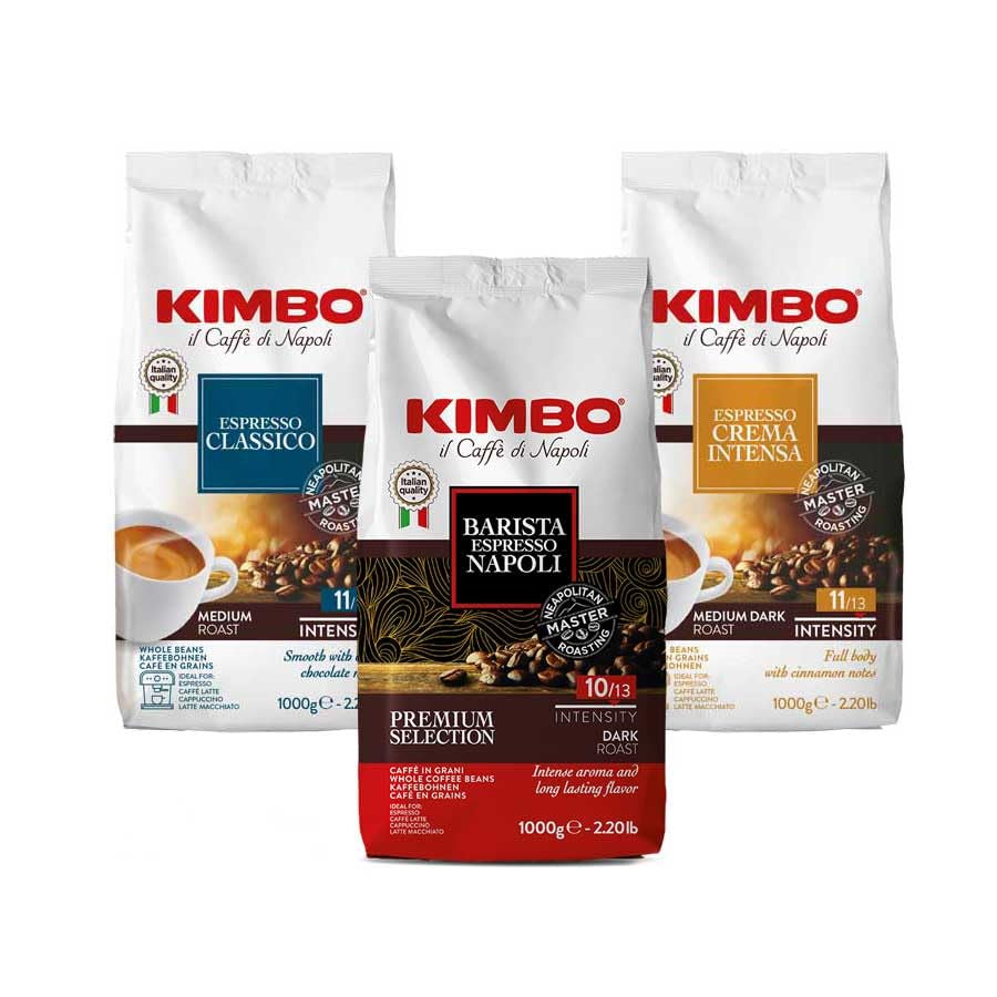 Set campionario caffè in grani: Classico, Espresso Napoli e Crema Intensa 1 kg x 3