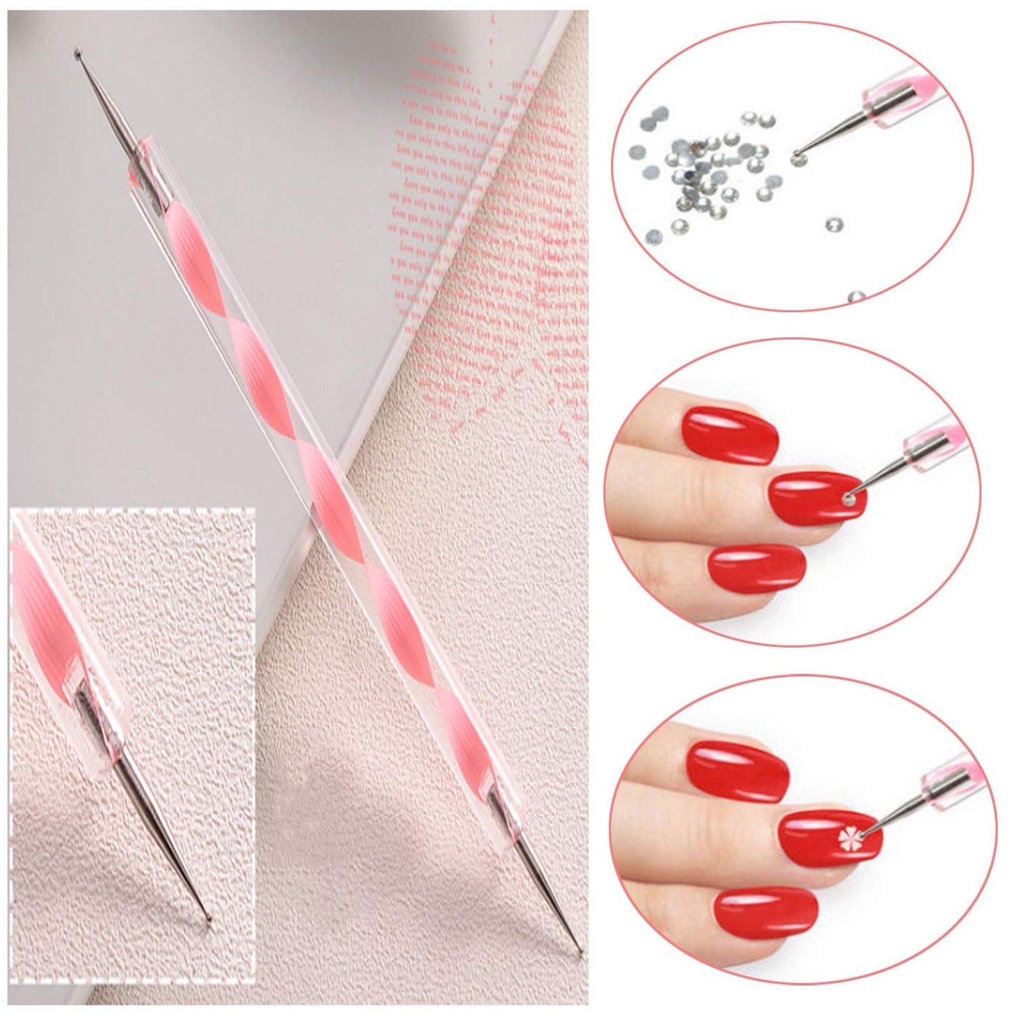 8 Boxen Nail Art Strass Kit - Nail Art Gemischt Strass Set, Nagel Kunst Strasssteine ​​​​Gems Perlen Edelsteine ​​​​Bunt Pferdeaugen Strass Für Nageldesign Zubehör Con 1 Pinzetten e 1 Strass Picker Für DIY