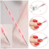 8 Boxen Nail Art Strass Kit - Nail Art Gemischt Strass Set, Nagel Kunst Strasssteine ​​​​Gems Perlen Edelsteine ​​​​Bunt Pferdeaugen Strass Für Nageldesign Zubehör Con 1 Pinzetten e 1 Strass Picker Für DIY